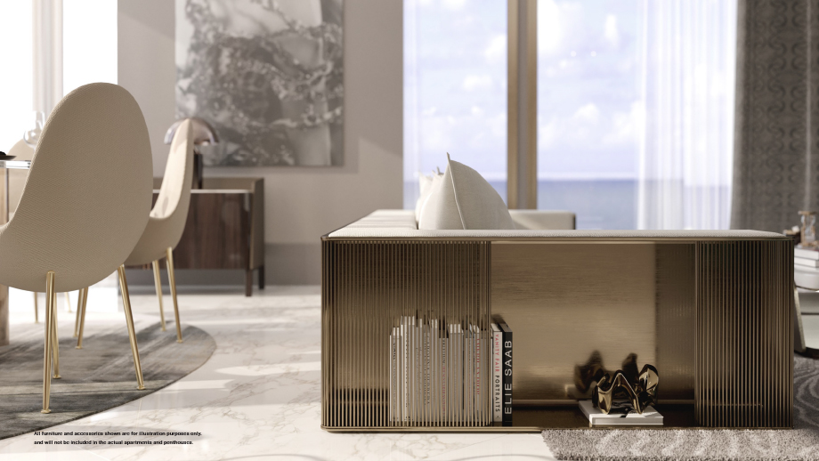 Grand bleu Tower , Beachfront apartments designed by Elie saab - Emaar