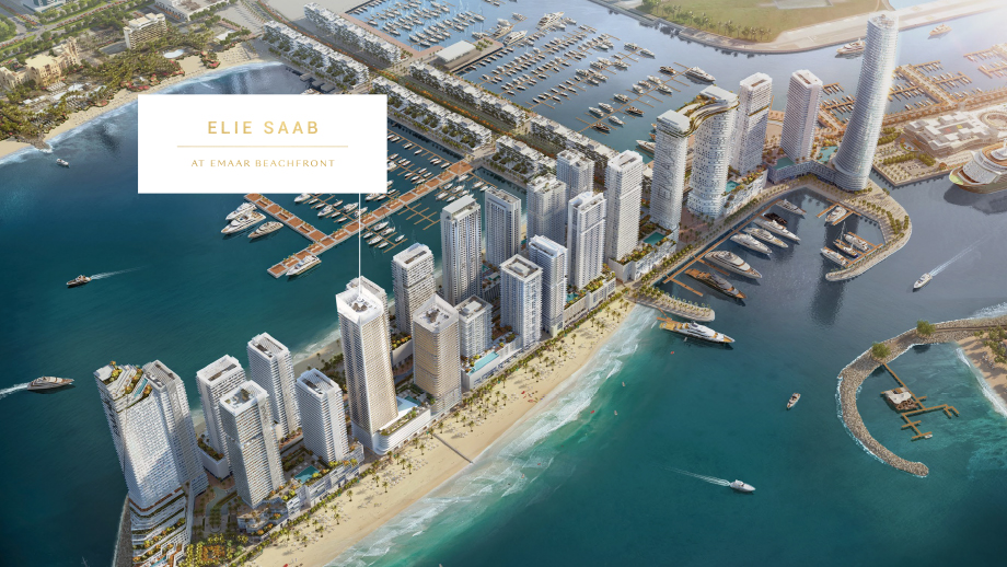 Grand bleu Tower , Beachfront apartments designed by Elie saab - Emaar