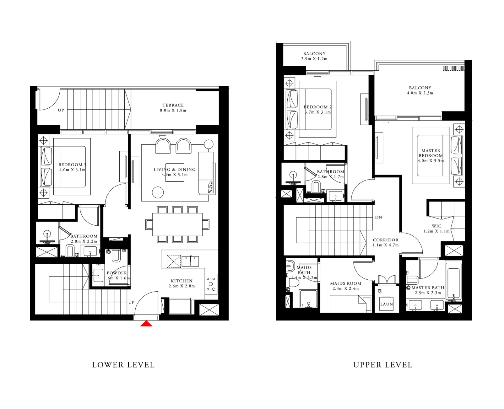 Floor plan - 3 BEDROOM VILLA 3A -  BEACH ISLE BY EMAAR  - etamea.com