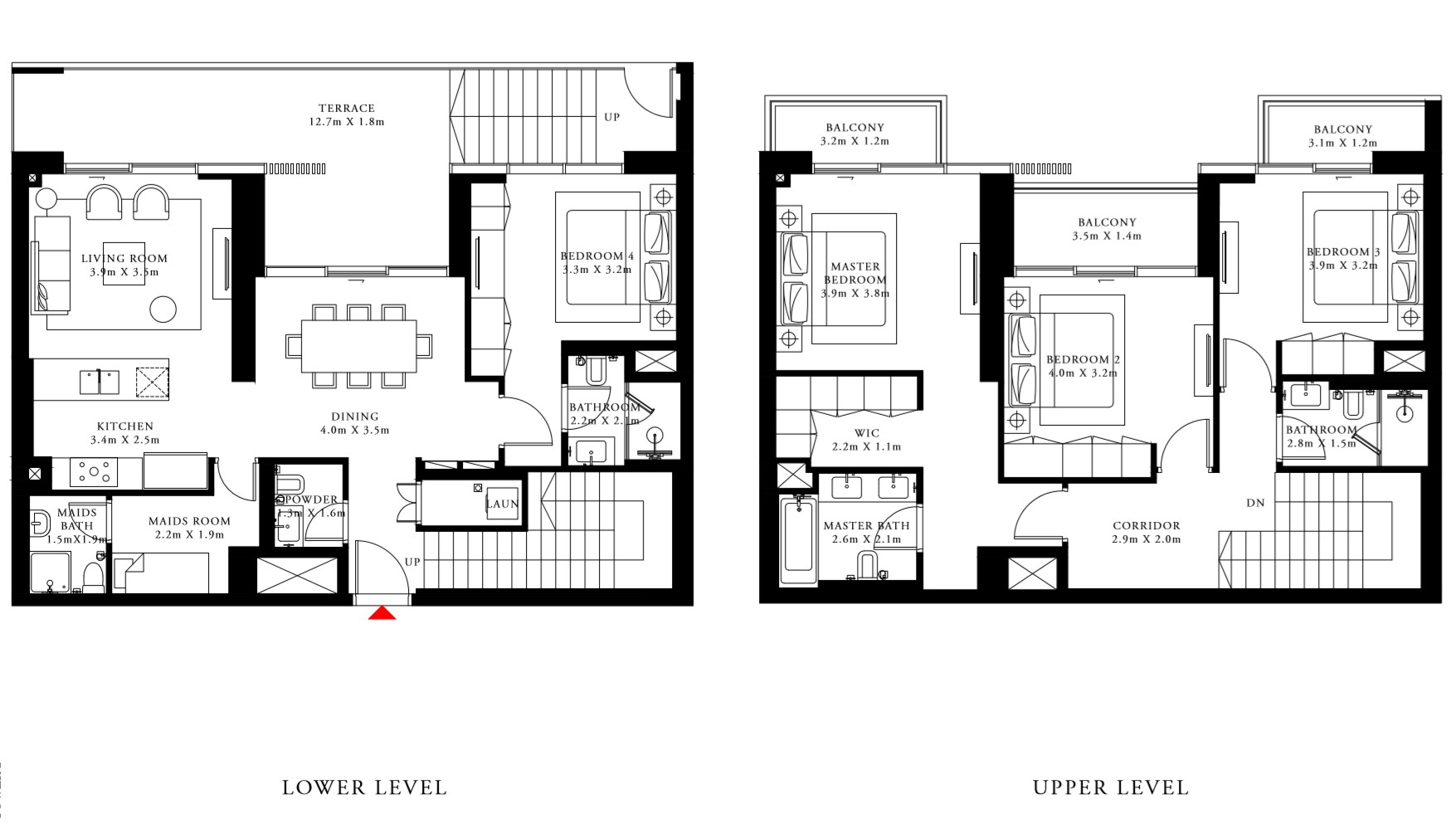 Floor plan - 4 BEDROOM VILLA 2 -  BEACH ISLE BY EMAAR  - etamea.com