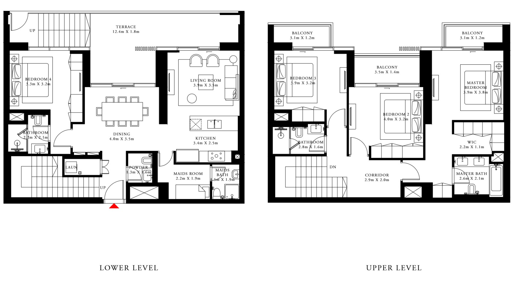 Floor plan - 4 BEDROOM VILLA 3 -  BEACH ISLE BY EMAAR  - etamea.com