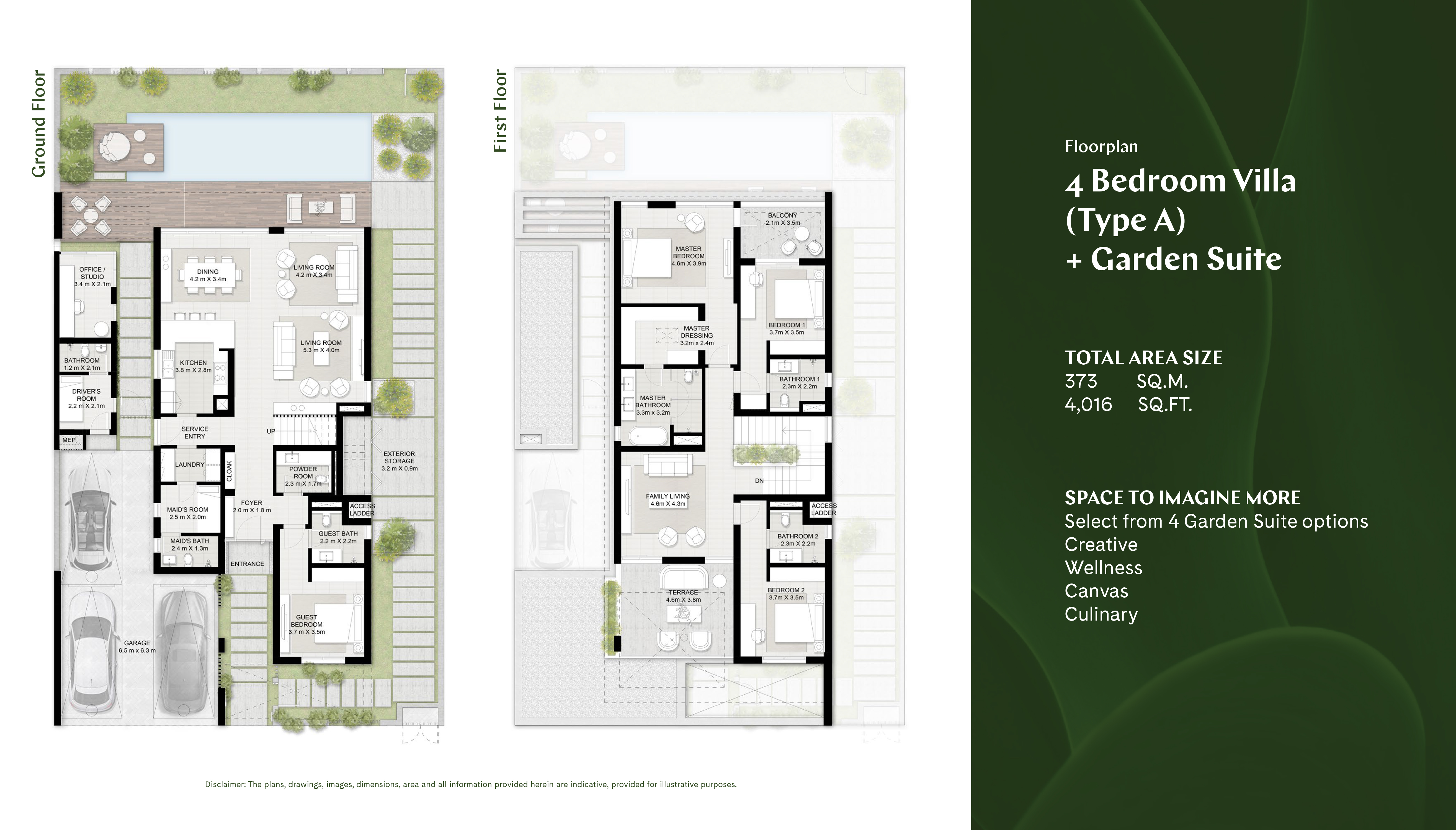 Floor plan - 4 Bed Room + Garden Suite -  Harmony II  - etamea.com