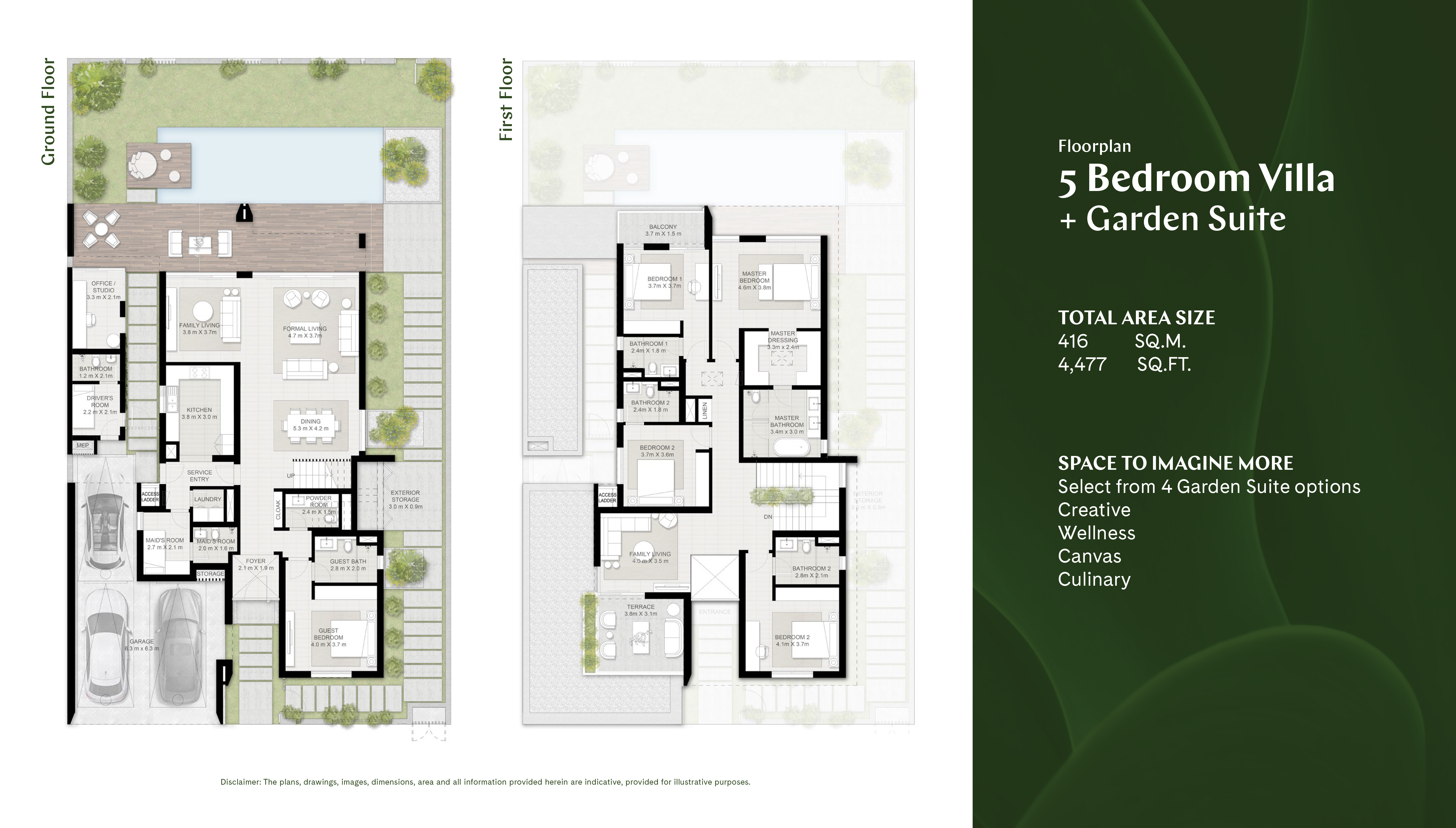 Floor plan - 5 Bed Room + Garden Suite -  Harmony II  - etamea.com