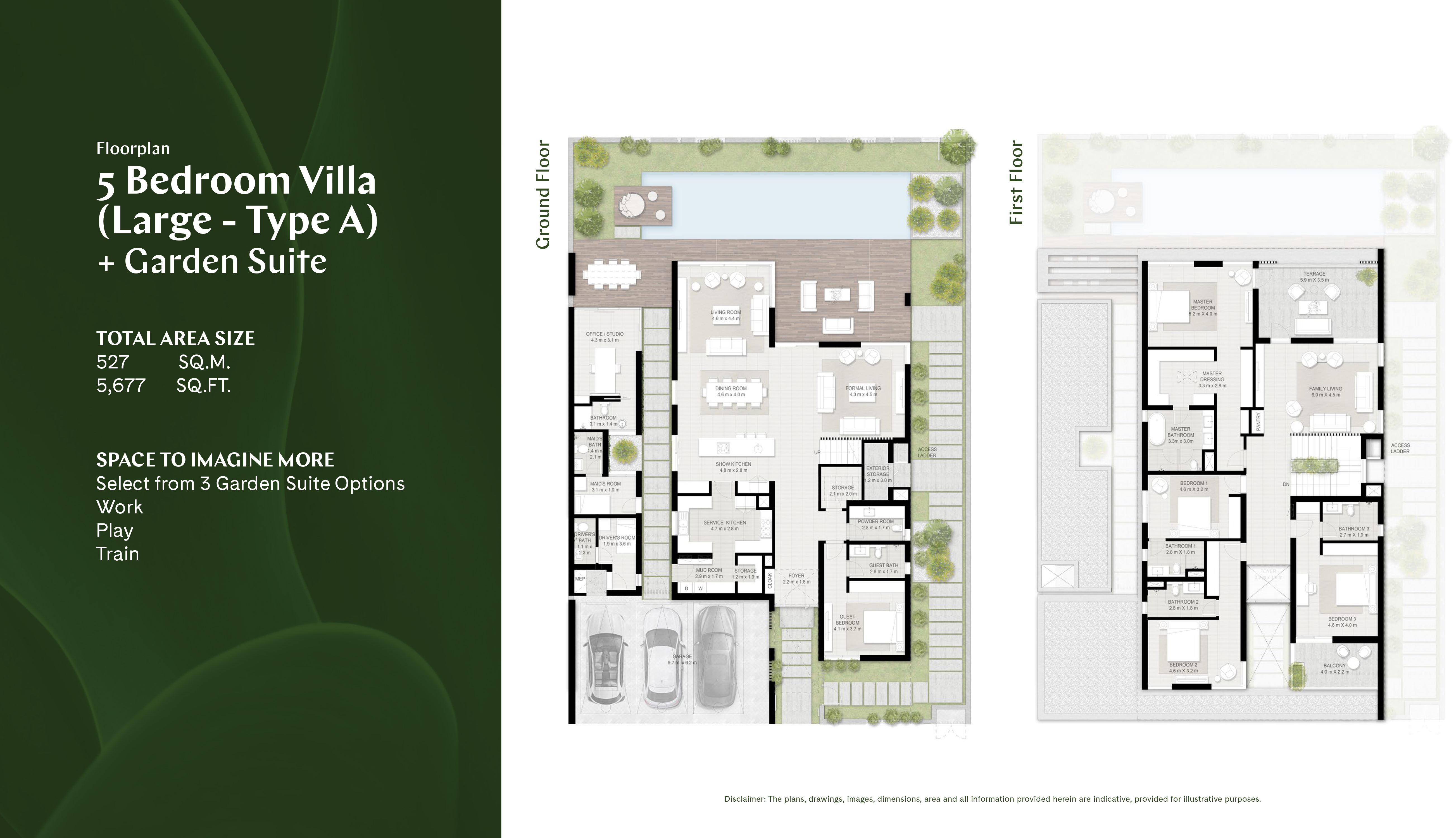 Floor plan - 5 Bed Room Large + Garden Suite -  Harmony II  - etamea.com