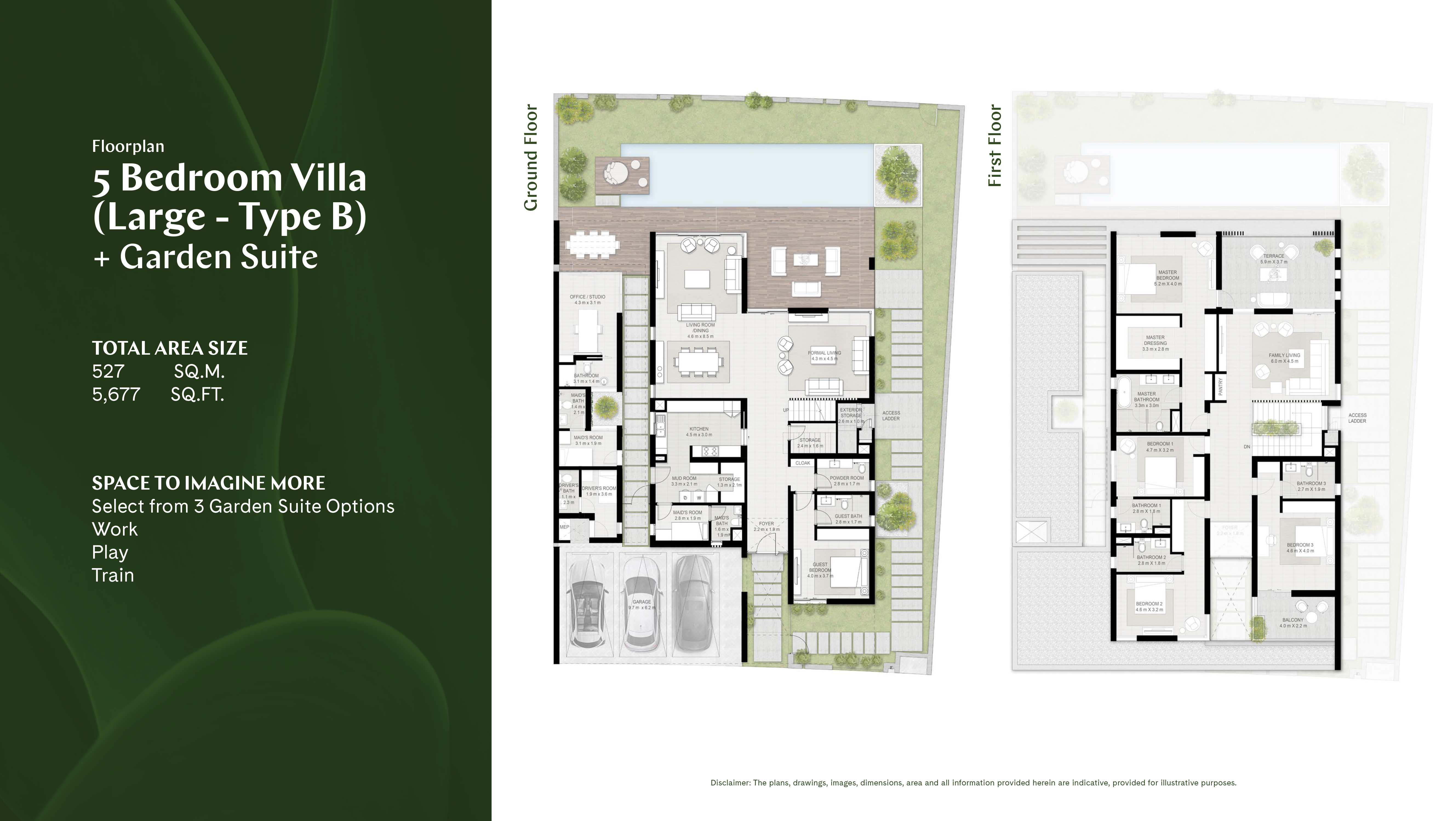 Floor plan - 5 Bed Room Large + Garden Suite -  Harmony II  - etamea.com