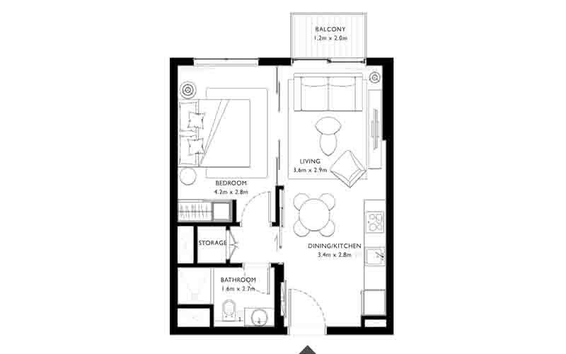 Floor plan - Tower A -  Collective 2.0 by Emaar   - etamea.com