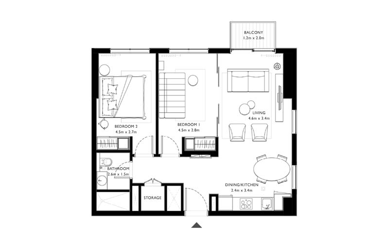 Floor plan - Tower A -  Collective 2.0 by Emaar   - etamea.com