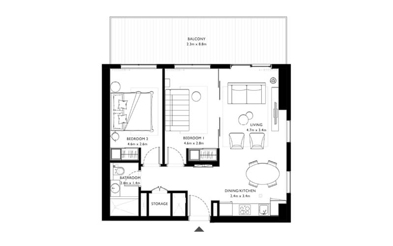 Floor plan - Tower A -  Collective 2.0 by Emaar   - etamea.com