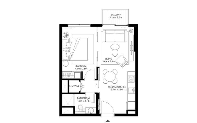 Floor plan - Tower B -  Collective 2.0 by Emaar   - etamea.com