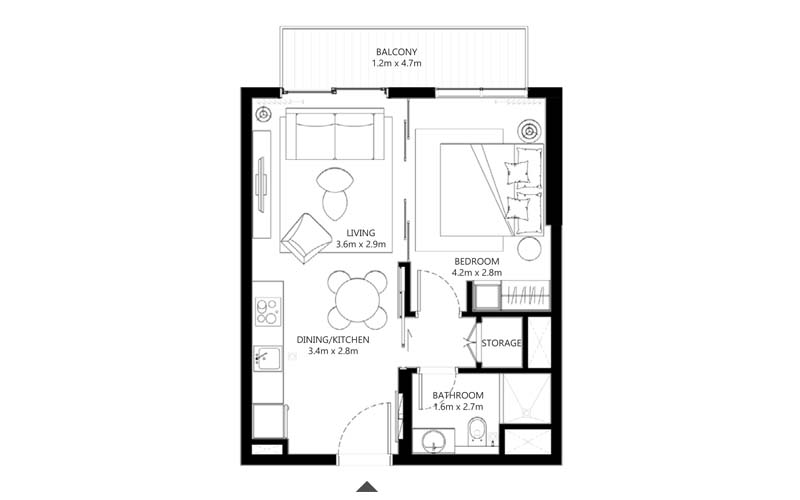 Floor plan - Tower B -  Collective 2.0 by Emaar   - etamea.com