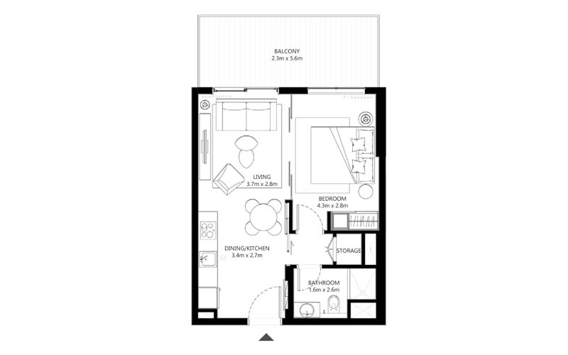 Floor plan - Tower B -  Collective 2.0 by Emaar   - etamea.com